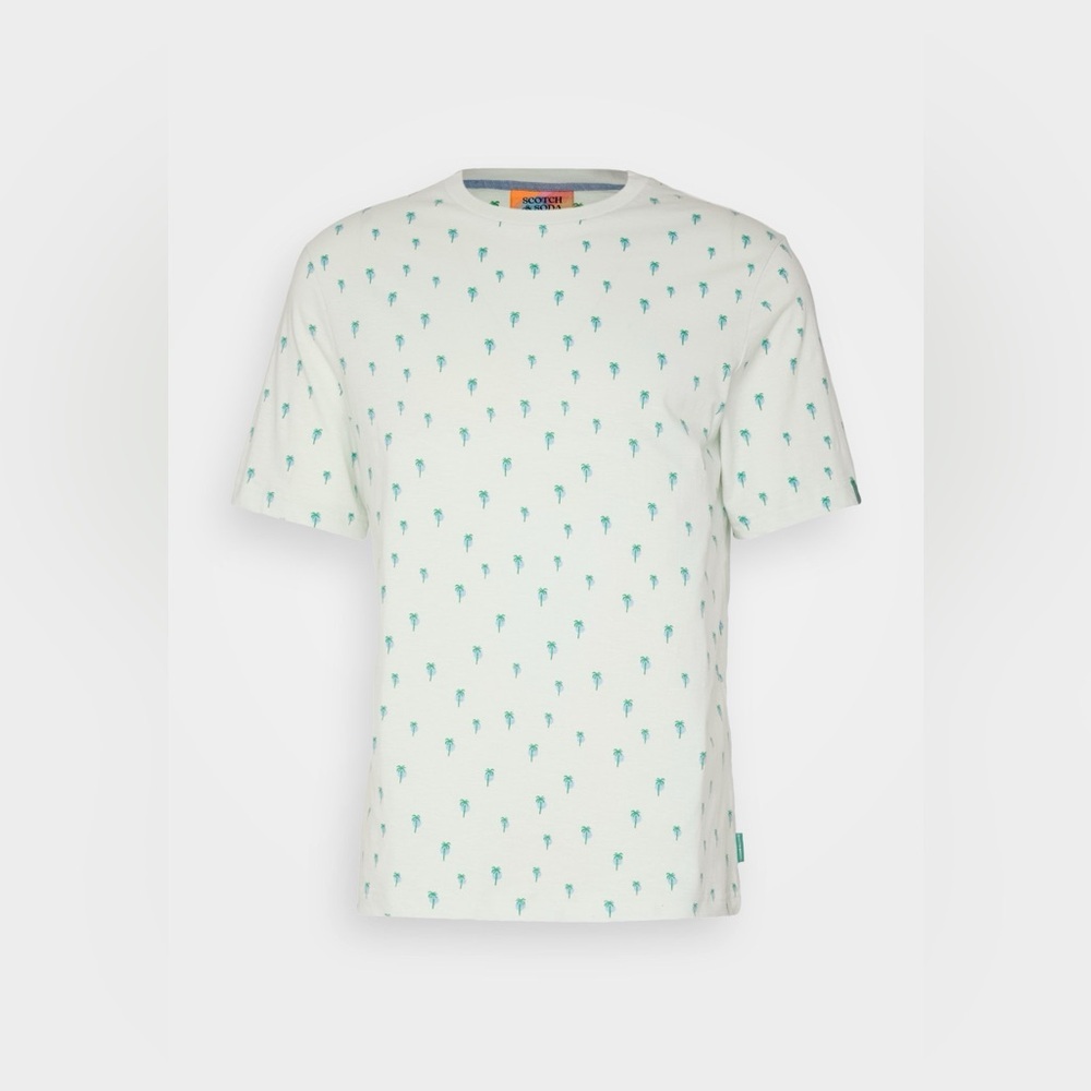 Scotch & Soda Short Sleeve MINI PALM Graphic Print T-shirt in Mint Size: Small